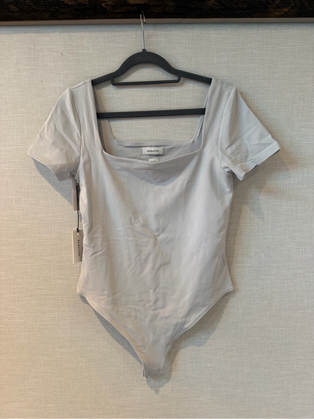 Aritzia Babaton Original Contour Manner Squareneck Bodysuit - Chrome